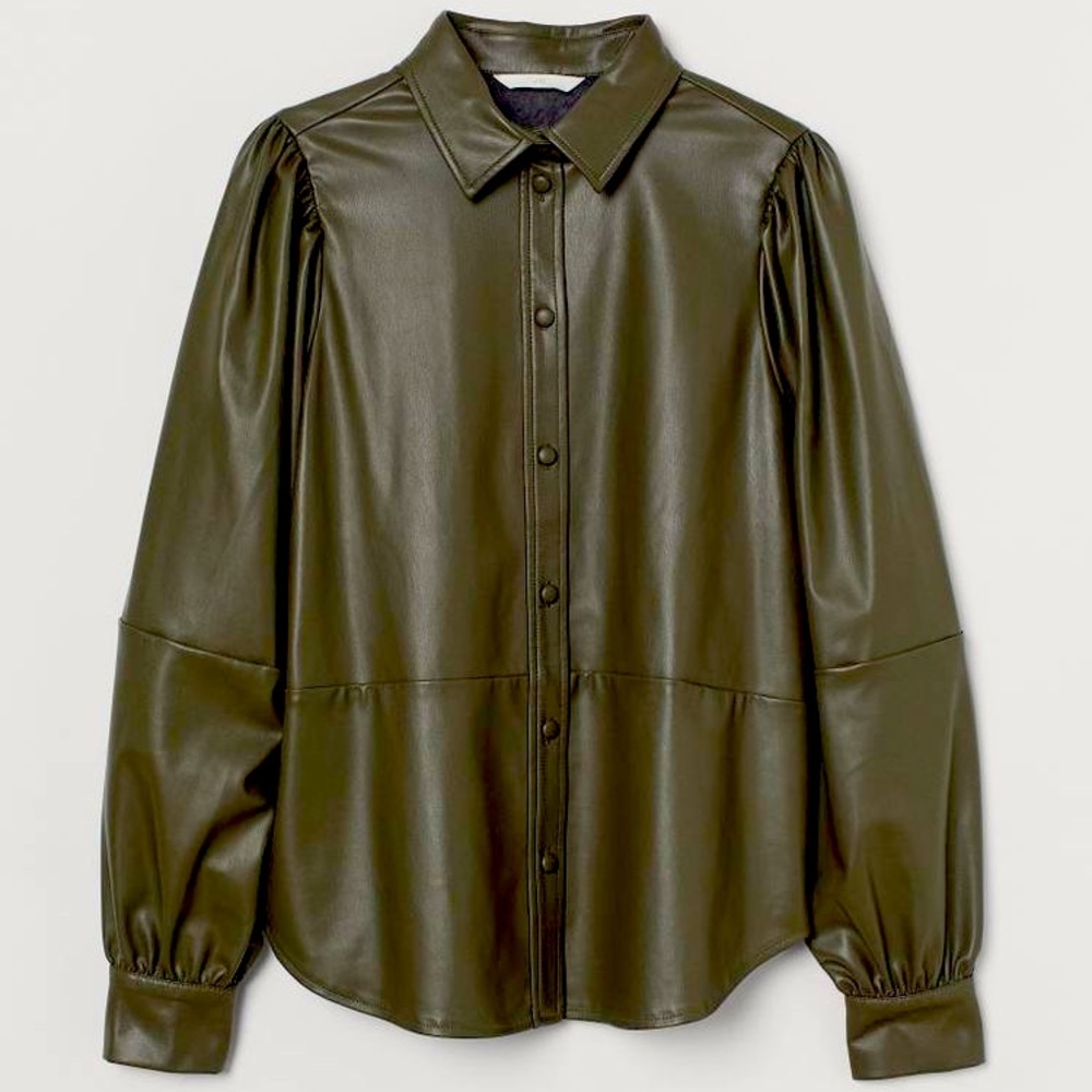 H&M, Faux Leather Shirt NWOT